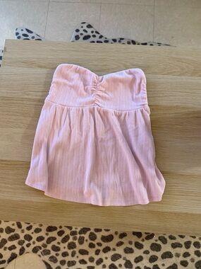 Hollister Light Pink Strapless Ribbed Tube Top